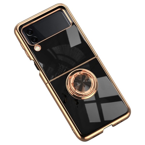 „Fashion“ Kickstand cieta silikona (TPU) apvalks - melns (Galaxy Z Flip4)