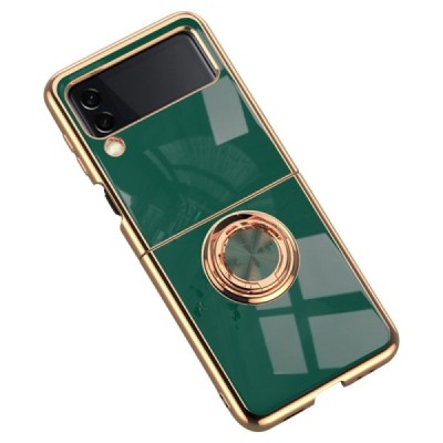 Samsung Galaxy Z Flip4 (F721) „Fashion“ Kickstand твердый силиконовый чехол TPU зелёного цвета | Vacins.lv