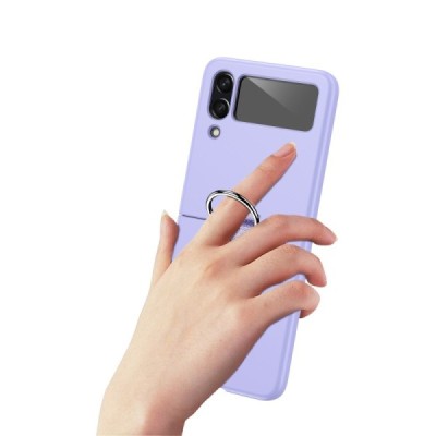Samsung Galaxy Z Flip4 (F721) „Ring“ plastmasas violeta apvalks | vacins.lv