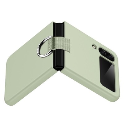 Samsung Galaxy Z Flip4 (F721) „Ring“ пластиковый зелёный чехол | Vacins.lv
