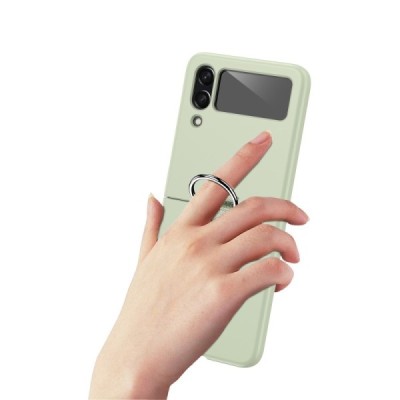 Samsung Galaxy Z Flip4 (F721) „Ring“ пластиковый зелёный чехол | Vacins.lv