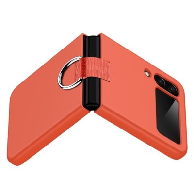 Samsung Galaxy Z Flip4 (F721) „Ring“ пластиковый оранжевый чехол | Vacins.lv