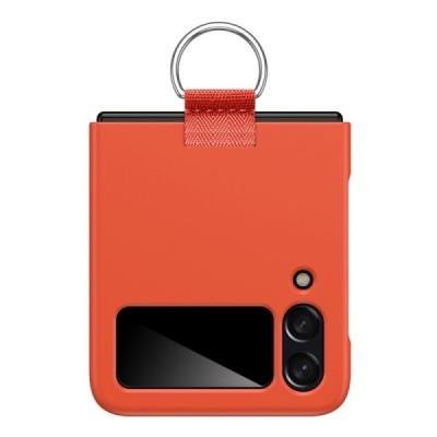 Samsung Galaxy Z Flip4 (F721) „Ring“ пластиковый оранжевый чехол | Vacins.lv