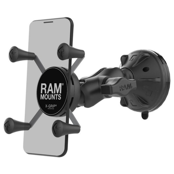 „RAM Mounts“ X-Grip держатель для телефона в машине (крепится к стеклу) - чёрный