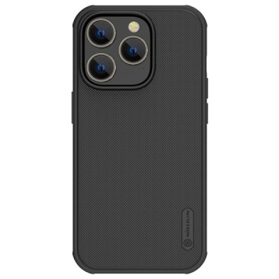Apple iPhone 14 Pro „Nillkin“ Frosted Shield Pro melns vāciņš, apvalks | Vacins.lv