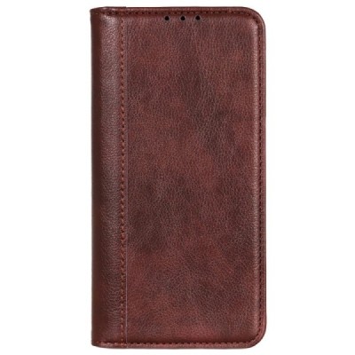 Samsung Galaxy Xcover 6 Pro (G736) brūns ādas atvērams maciņš ar magnetu | Vacins.lv