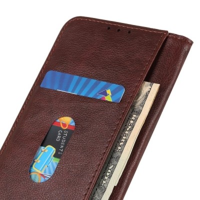 Samsung Galaxy Xcover 6 Pro (G736) коричневый кожаный чехол-книжка | Vacins.lv