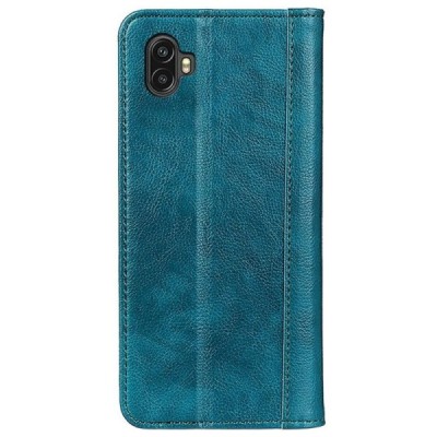 Samsung Galaxy Xcover 6 Pro (G736) зелёный  кожаный чехол-книжка | Vacins.lv