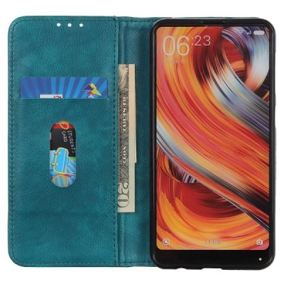 Samsung Galaxy Xcover 6 Pro (G736) зелёный  кожаный чехол-книжка | Vacins.lv