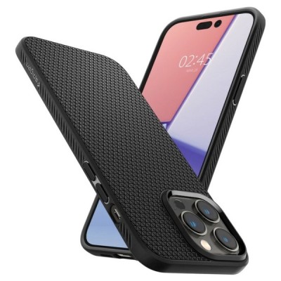 „Spigen“ Liquid Air Apple iPhone 14 Pro Max чёрный твердый силиконовый чехол | Vacins.lv