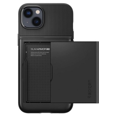 Apple iPhone 14 Plus „Spigen“ Slim Armor CS melns silikons apvalks | vacins.lv