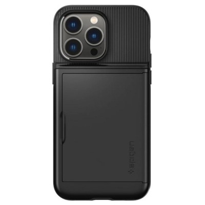 „Spigen“ Slim Armor CS Apple iPhone 14 Pro Max чёрный твердый силиконовый чехол | Vacins.lv