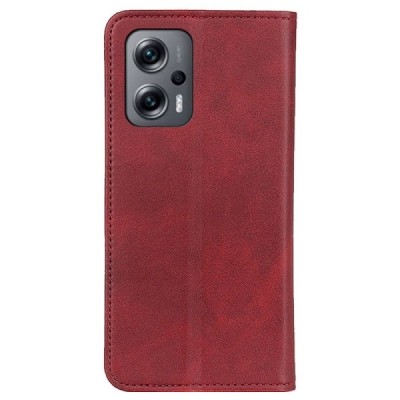 Xiaomi Poco X4 GT (Redmi Note 11T Pro, Redmi Note 11T Pro+) „Split“ красный кожаный чехол-книжка | Vacins.lv