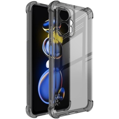 Xiaomi Poco X4 GT (Redmi Note 11T Pro, Redmi Note 11T Pro+) Imak pastiprinātas aizsardzības cieta silikona pelēks (TPU) dzidrs v