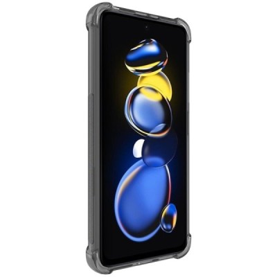 Xiaomi Poco X4 GT (Redmi Note 11T Pro, Redmi Note 11T Pro+) Imak усиленный твердый силиконовый чехол TPU серый, задняя часть + з