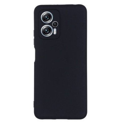 Xiaomi Poco X4 GT (Redmi Note 11T Pro, Redmi Note 11T Pro+) „Shell“ cieta silikona (TPU) melns apvalks | vacins.lv