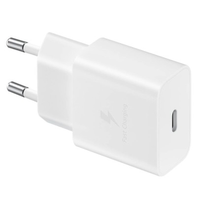 Оригинальное зарядное устройство Samsung PD Fast Charging 15 W EP-T1510 - белое + провод Type-C | Vacins.lv