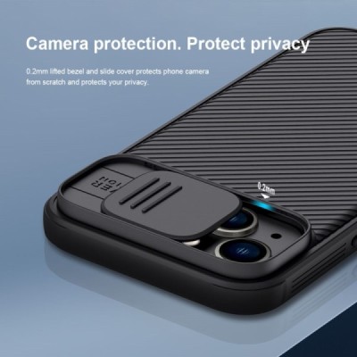 Apple iPhone 14 „Nillkin“ CamShield Pro melns apvalks | vacins.lv