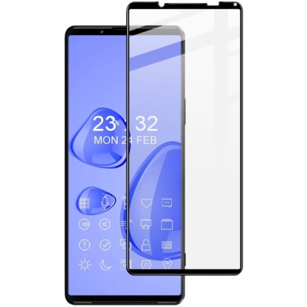 „Imak“ Tempered Glass pilnīgi aizsedzams ekrāna aizsargstikls 0.2 mm - melns (Xperia 10 IV)