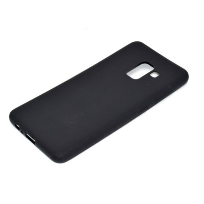 Samsung Galaxy A8 2018 (A530F) cieta silikona (TPU) melns apvalks | vacins.lv