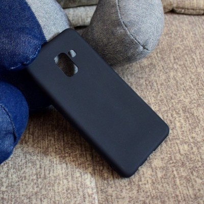 Samsung Galaxy A8 2018 (A530F) cieta silikona (TPU) melns apvalks | vacins.lv