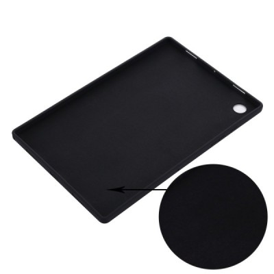 Samsung Galaxy Tab A8 10.5 2021 (X200, X205) „Shell“ cieta silikona (TPU) melns apvalks | vacins.lv