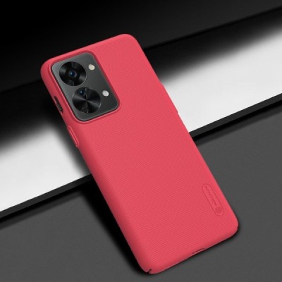 Nillkin Frosted Shield OnePlus Nord 2T 5G sarkans plastmasas futrālis | Vacins.lv