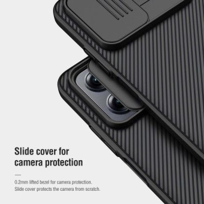 Xiaomi Poco X4 GT (Redmi Note 11T Pro, Redmi Note 11T Pro+) „Nillkin“ CamShield чёрный чехол, задняя часть с защитой камеры | Va