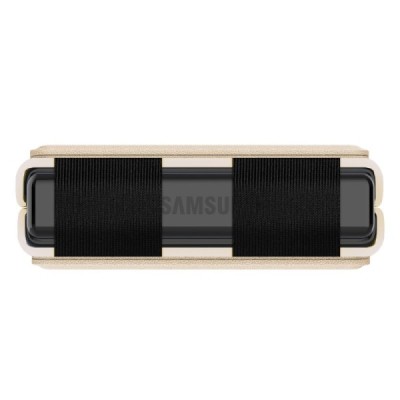 Greznais „Nillkin“ Qin sērijas ādas zelta Samsung Galaxy Z Flip4 (F721) maciņš | Vacins.lv