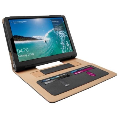 Lenovo Yoga Smart Tab 10.1 (YT-X705F, YT-X705L) Business чёрный кожаный чехол-книжка | Vacins.lv
