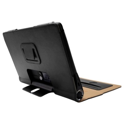 Lenovo Yoga Smart Tab 10.1 (YT-X705F, YT-X705L) Business чёрный кожаный чехол-книжка | Vacins.lv
