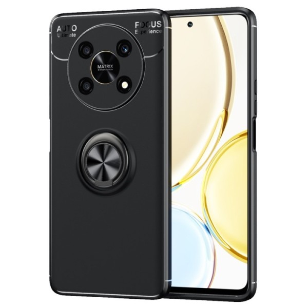 „FOCUS“ Kickstand твердый силиконовый (TPU) чехол - чёрный (Honor Magic 4 Lite 5G)