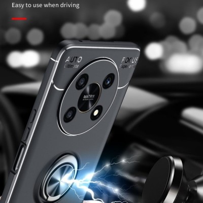 Huawei Honor Magic 4 Lite 5G „FOCUS“ Kickstand твердый силиконовый (TPU) чехол - чёрный | Vacins.lv