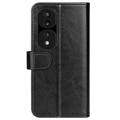 Huawei Honor 70 atvēramais ādas melns maciņš (maks) | Vacins.lv