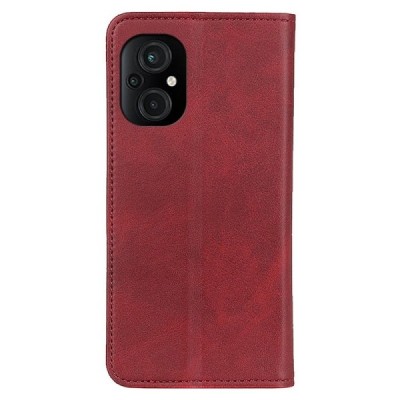 Xiaomi Poco M5 5G (Poco M4 5G) „Split“ красный кожаный чехол-книжка | Vacins.lv