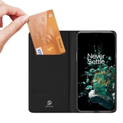 „Dux Ducis“ Skin серии OnePlus 10T чёрный кожаный чехол-книжка | Vacins.lv