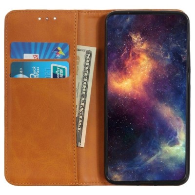 Xiaomi 12 Lite „Split“ светло-коричневый кожаный чехол-книжка | Vacins.lv