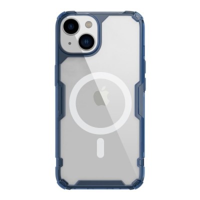 „Nillkin“ Nature TPU Pro MagSafe Apple iPhone 14 dzidrs pastiprinātas aizsardzības cieta silikona zils vāciņš | Vacins.lv