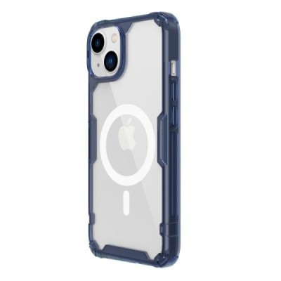 „Nillkin“ Nature TPU Pro MagSafe Apple iPhone 14 Plus dzidrs pastiprinātas aizsardzības cieta silikona zils vāciņš | Vacins.lv
