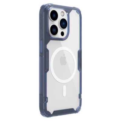 „Nillkin“ Nature TPU Pro MagSafe Apple iPhone 14 Pro dzidrs pastiprinātas aizsardzības cieta silikona zils vāciņš | Vacins.lv