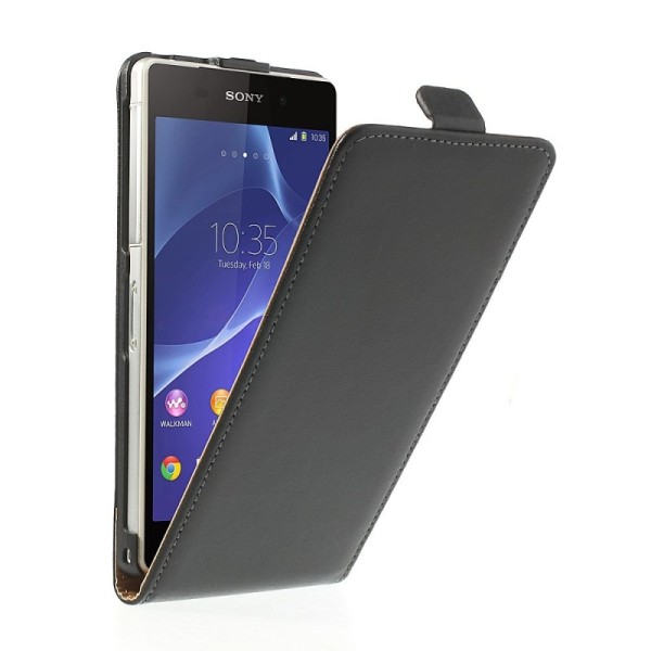 Klasisks atvēramais futrālis - melns (Xperia Z2)