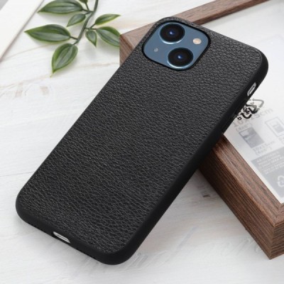 „Deluxe Leather“ Apple iPhone 14 чёрный кожаный чехол | Vacins.lv