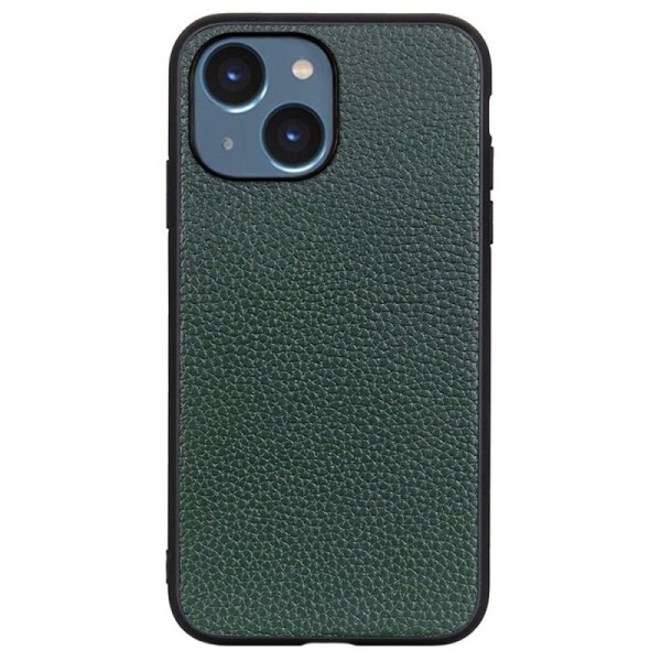 „Deluxe Leather“ кожаный чехол - зелёный (iPhone 14)