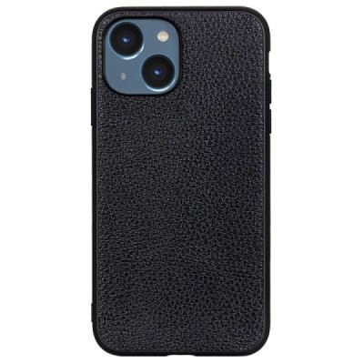Apple iPhone 14 Plus „Deluxe Leather“ melns ādas apvalks | Vacins.lv