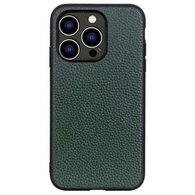 Apple iPhone 14 Pro „Deluxe Leather“ zaļš ādas apvalks | Vacins.lv