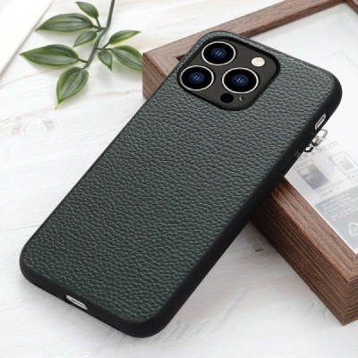 Apple iPhone 14 Pro „Deluxe Leather“ zaļš ādas apvalks | Vacins.lv