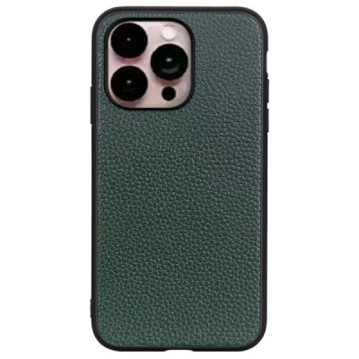 Apple iPhone 14 Pro Max „Deluxe Leather“ zaļš ādas apvalks | Vacins.lv