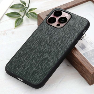 „Deluxe Leather“ Apple iPhone 14 Pro Max зелёный кожаный чехол | Vacins.lv