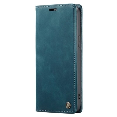 Apple iPhone 14 CaseMe Retro solīds atvēramais ādas zaļš maciņš - maks | Vacins.lv