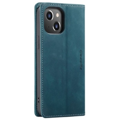 Apple iPhone 14 Plus CaseMe Retro открываемый зелёный кожаный чехол – книжка | Vacins.lv